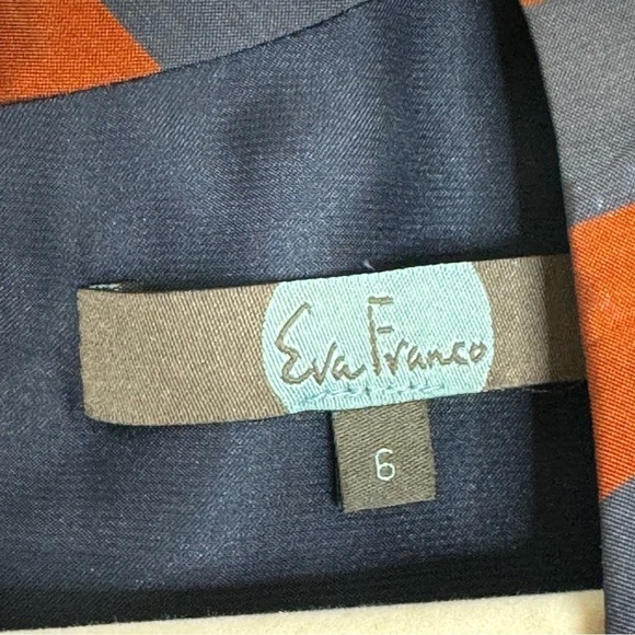 Eva Franco Anthropologie Striped Bow Fit and Flair Cocktail Dress Size 6 - Picture 6 of 9